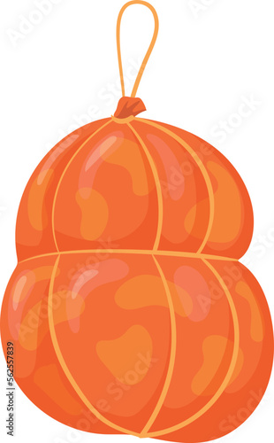 Baked ham cartoon icon. Homemade meat product