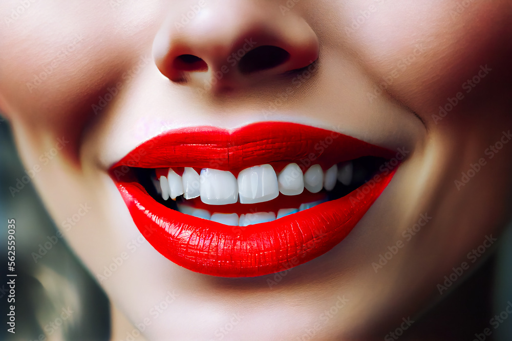 Perfect lips. shot of womans lips. Generative AI. Perfect lips. shot of womans lips. Generative AI.