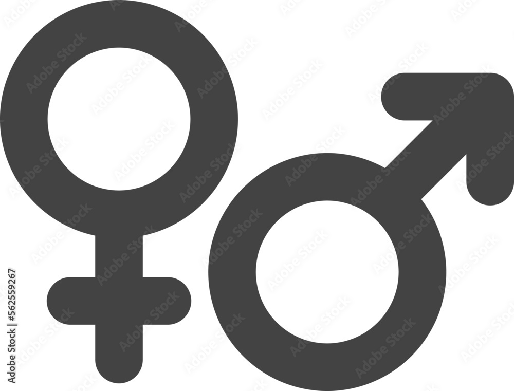 Gender symbol. Male and female signs. Man and woman icon Gender symbol. Male and female signs. Man and woman icon