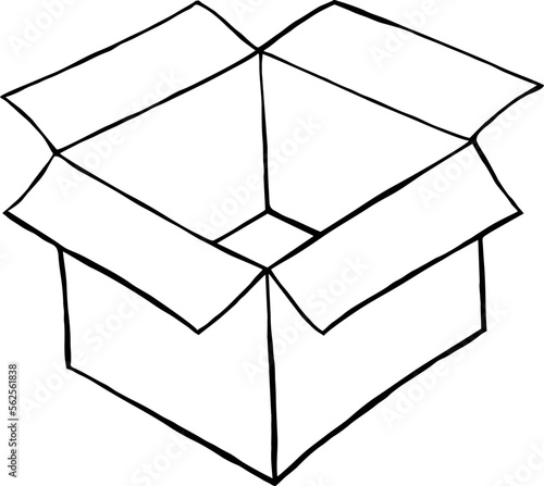 Hand drawn of box , doodle style , vector illustration