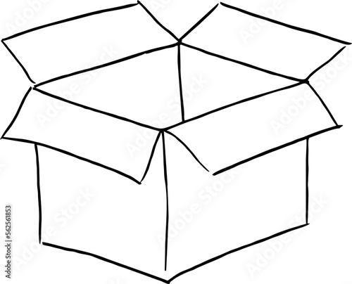 Hand drawn of box , doodle style , vector illustration