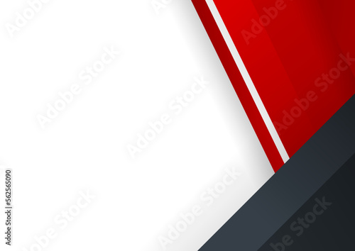 Modern red and black border frame element background for design brochure, website, flyer. Geometric white wallpaper for certificate, presentation, landing page