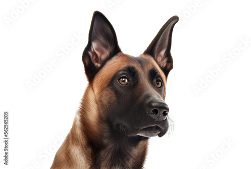 Belgian Shepherd Dog Malinois isolated, generative ai , PNG