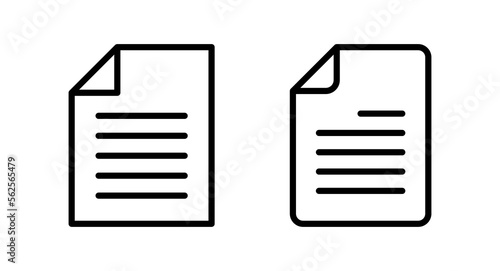 Document icon vector illustration. Paper sign and symbol. File Icon