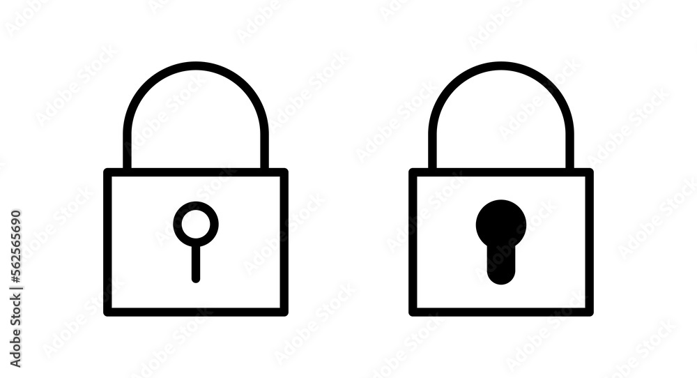 Lock icon vector illustration. Padlock sign and symbol. Encryption icon. Security symbol Lock icon vector illustration. Padlock sign and symbol. Encryption icon. Security symbol