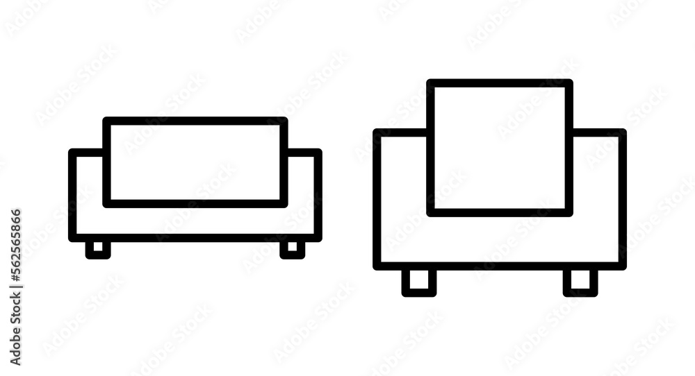Sofa icon vector illustration. sofa sign and symbol. furniture icon Sofa icon vector illustration. sofa sign and symbol. furniture icon