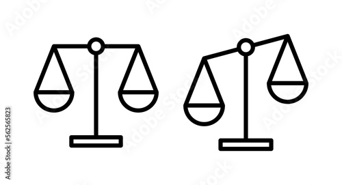 Scales icon vector illustration. Law scale icon. Justice sign and symbol