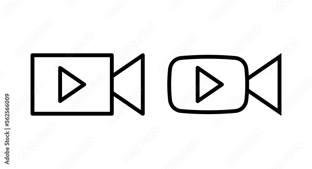 Video icon vector illustration. video camera sign and symbol. movie sign. cinema Video icon vector illustration. video camera sign and symbol. movie sign. cinema