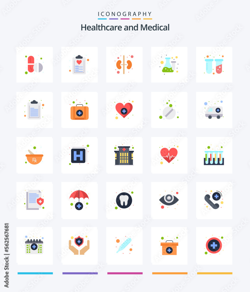 Creative Medical 25 Flat icon pack  Such As chemistry. laboratory. plan. lab. chemistry