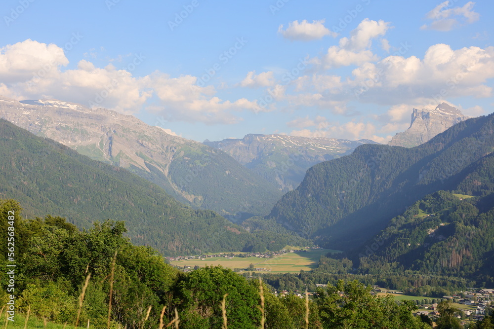 View on a mountain in the department of Haute-Savoie