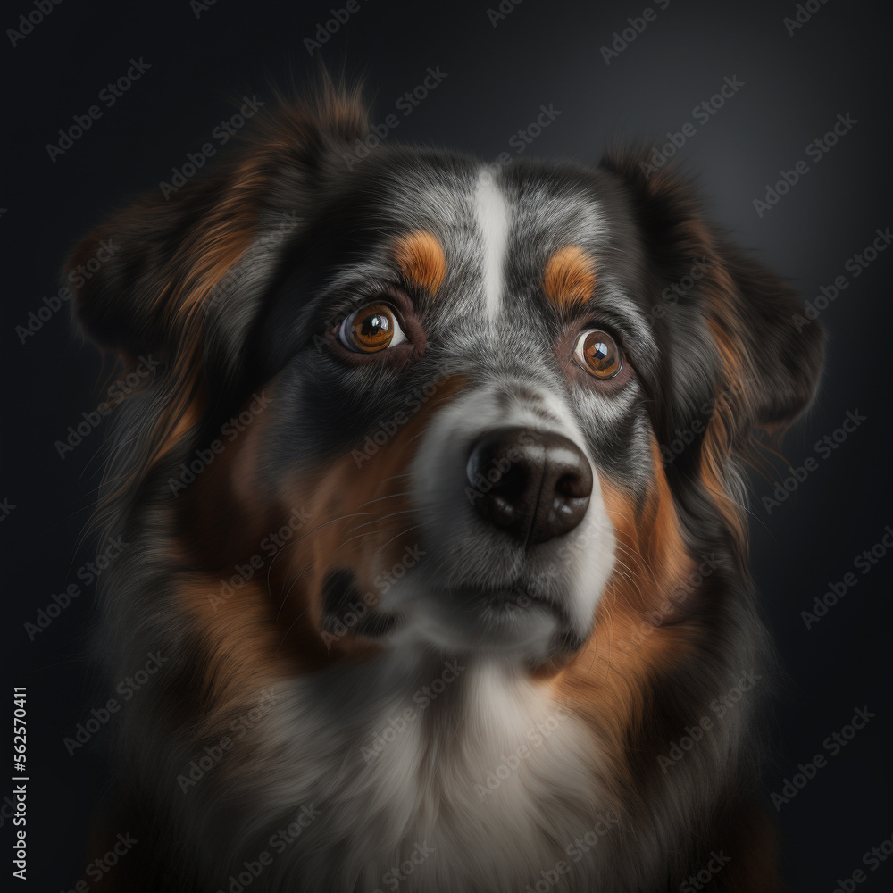 portrait of a dog Australian shepherd