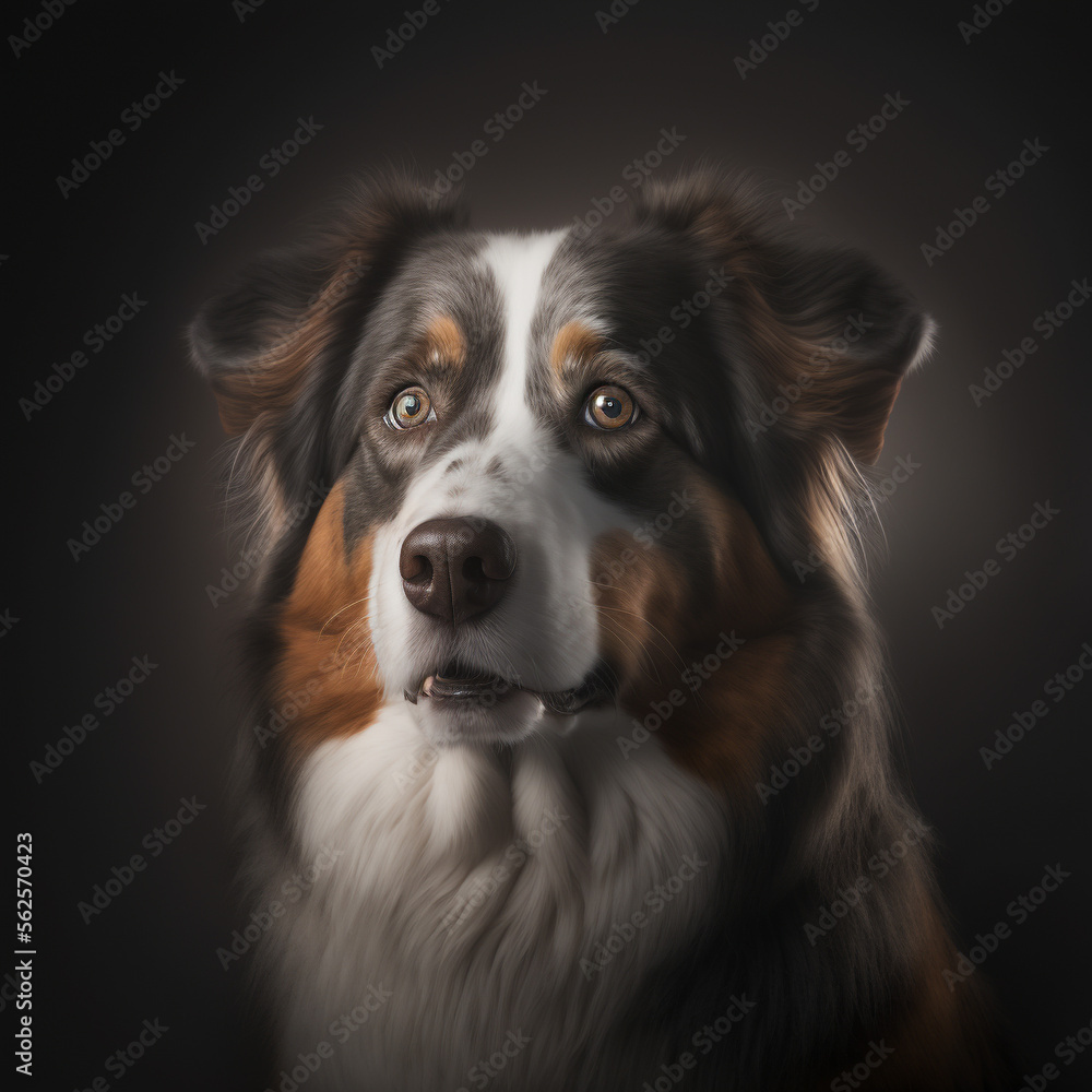 portrait of a dog Australian shepherd