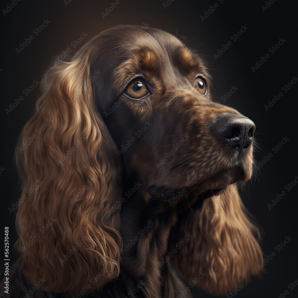 portrait of a dog cocker spaniel