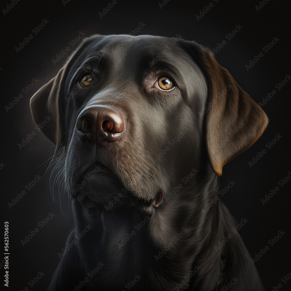 portrait of a dog Labrador retriever