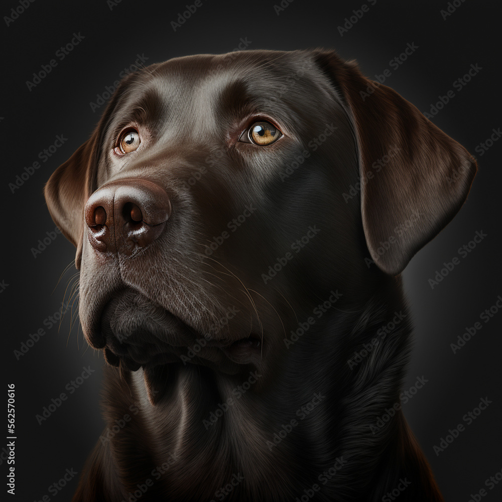 portrait of a dog Labrador retriever