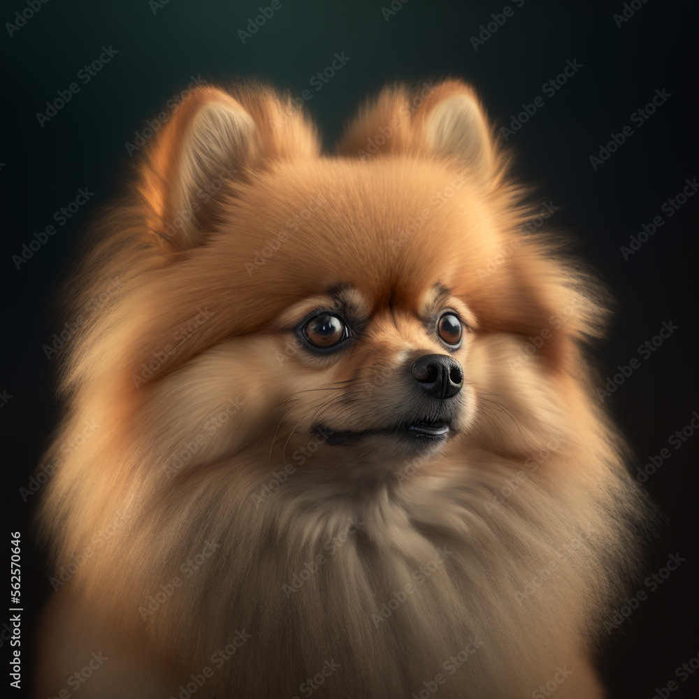 portrait of a dog pomeranian portrait of a dog pomeranian