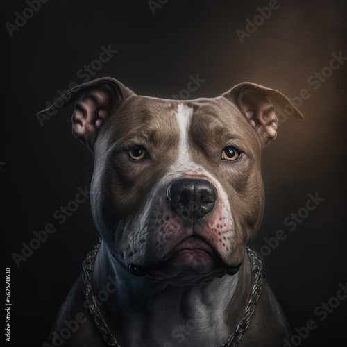 portrait of a dog Pit bull © Yaoso