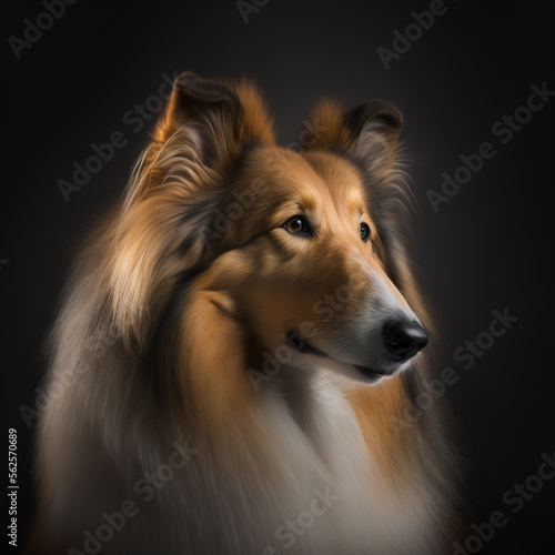 portrait of a dog rough collie © Yaoso