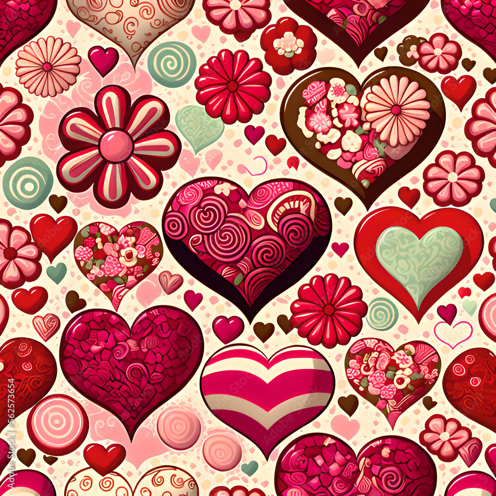 seamless pattern with hearts seamless pattern with hearts