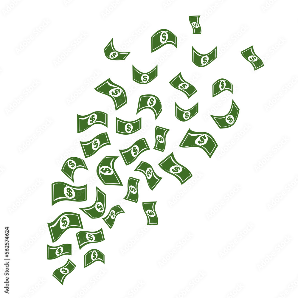 Flying Money cash illustration vector Flying Money cash illustration vector