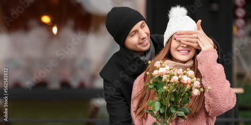 Beautiful young woman recei...