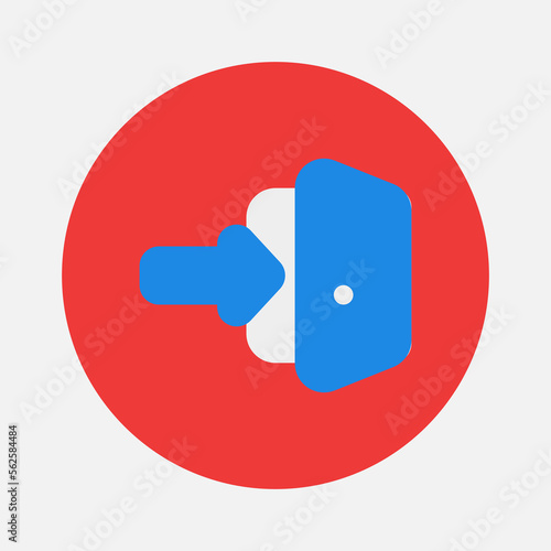 Login icon in flat style about essentials, use for website mobile app presentation