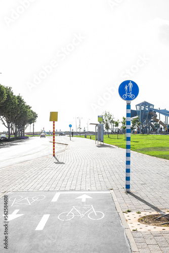View of road with bicycle s...