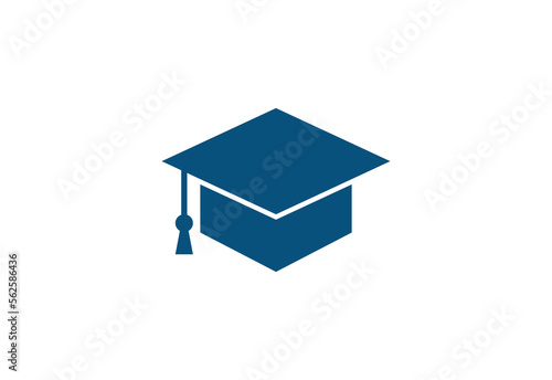 Logo cap graduate. Logo for university, professor.