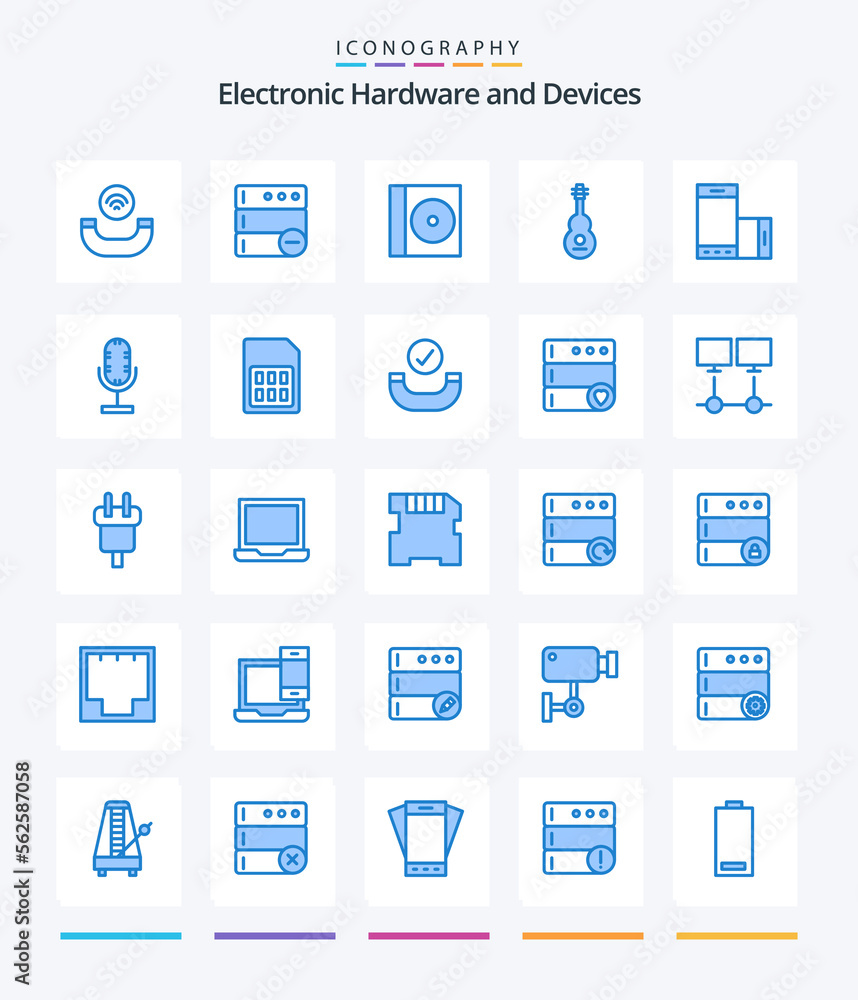 Creative Devices 25 Blue icon pack  Such As rotate. mobile. disc. device. sound