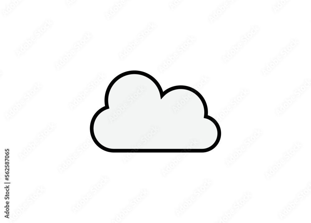Cloud icon vector. Line sky symbol. Trendy flat weather outline ui sign design. Thin linear graphic pictogram for website. mobile application. Logo illustration. Cloud icon vector. Line sky symbol. Trendy flat weather outline ui sign design. Thin linear graphic pictogram for website. mobile application. Logo illustration.