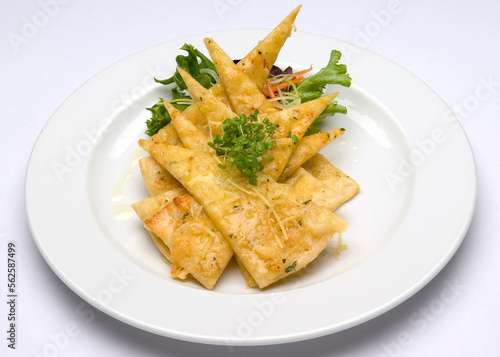 Garlic bread on a pizza base