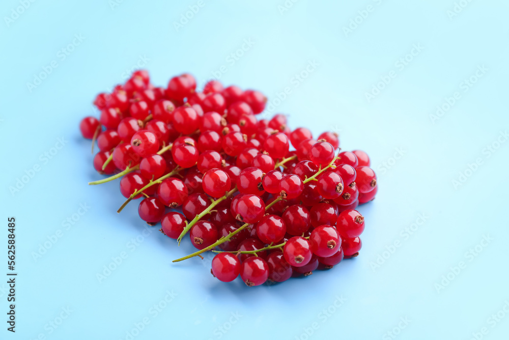 Heap of ripe red currant on color background Heap of ripe red currant on color background
