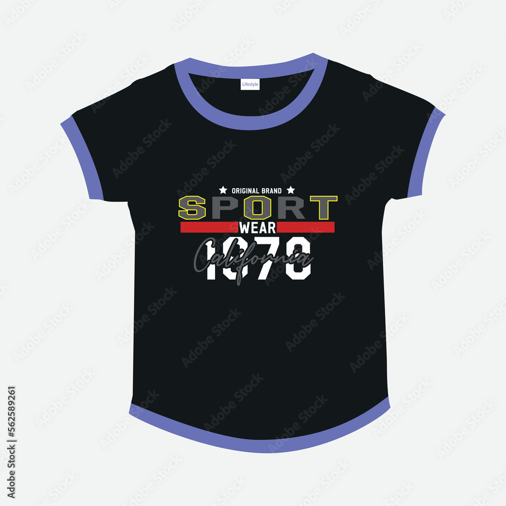 Slogan Graphic Sports Tee