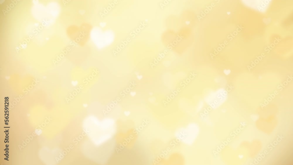 St. Valentine's abstract background, yellow heart particles with blur effect.Seamless loop footage.vertical video. St. Valentine's abstract background, yellow heart particles with blur effect.Seamless loop footage.vertical video.