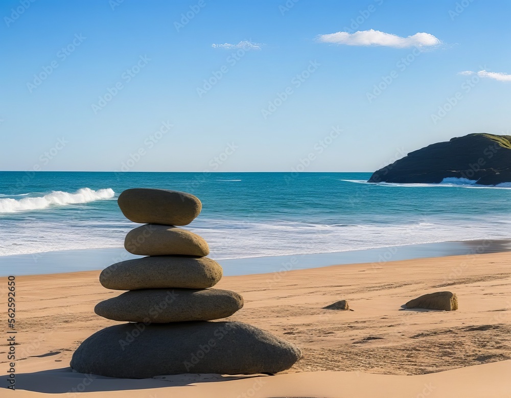 stack of stones on beach, stone, beach, sea, pebble, rock, balance, zen, stack