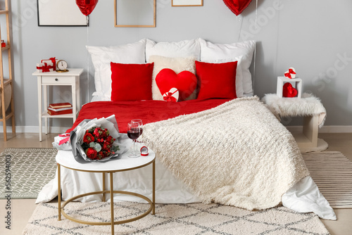 Romantic bedroom decor with...