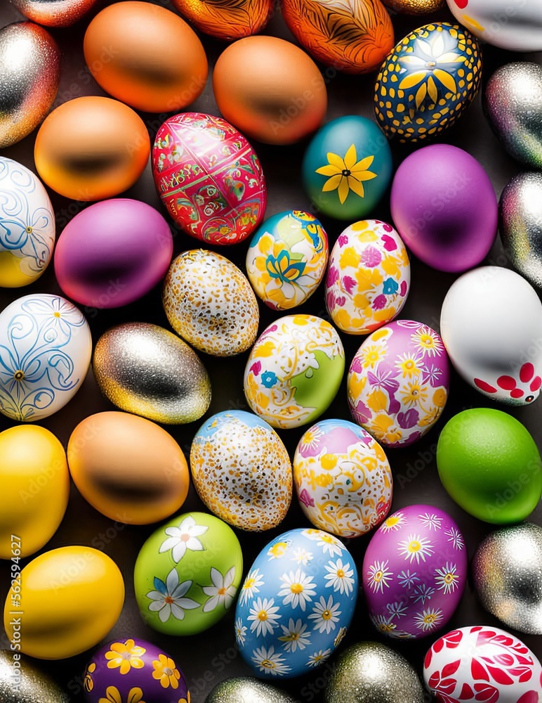 easter eggs in a nest on a white background. easter eggs in a nest on a white background.