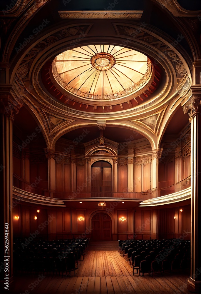 Illustration of  music recital hall
generative ai