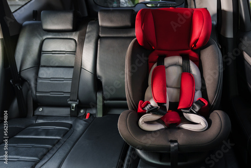 Bild auf Leinwand empty safety seat for baby or child in car