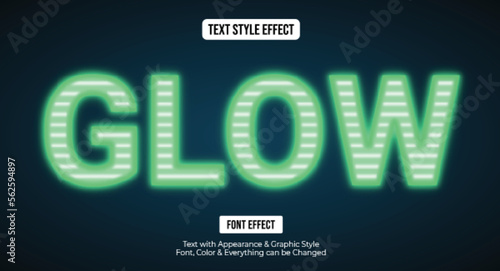 Glowing blue light background text effect. Editable text effect