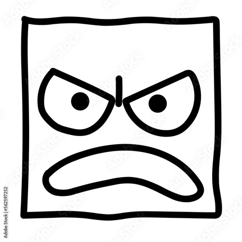 Expression Square Emoji Character
