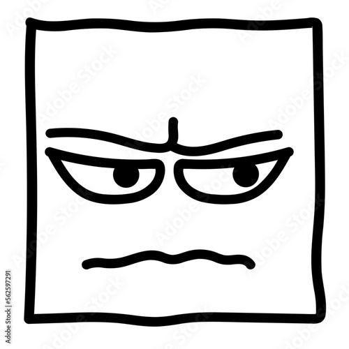 Expression Square Emoji Character