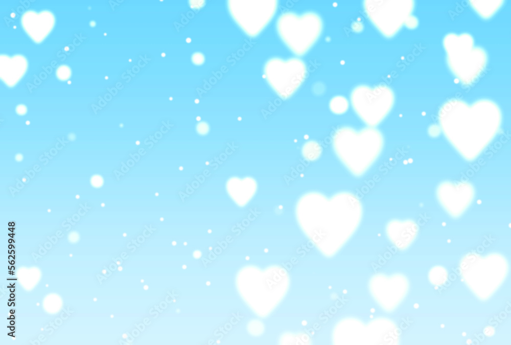 背景素材_ハート_水色 背景素材_ハート_水色