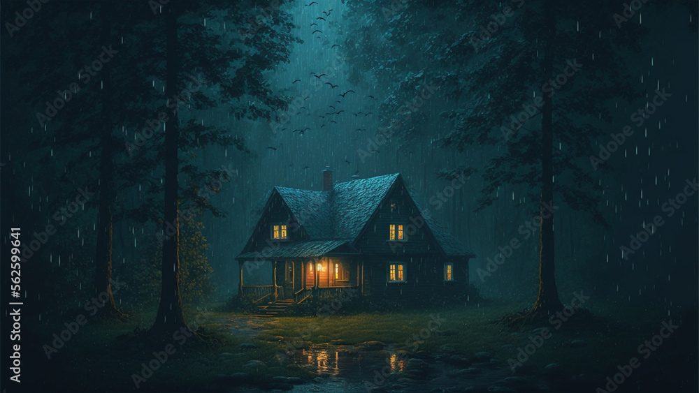 Wallpaper - house in a forest 4k Wallpaper - house in a forest 4k