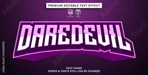 Editabel text effect daredevil