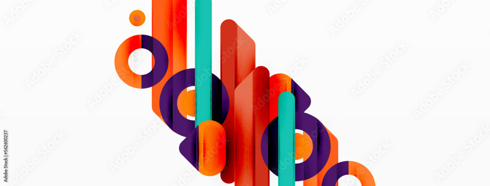 Creative geometric wallpaper. Minimal lines and circles background Creative geometric wallpaper. Minimal lines and circles background