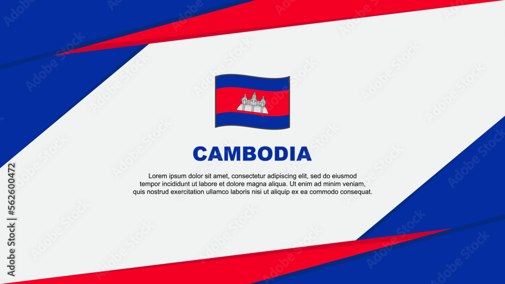Cambodia Flag Abstract Background Design Template. Cambodia Independence Day Banner Cartoon Vector Illustration. Cambodia Cambodia Flag Abstract Background Design Template. Cambodia Independence Day Banner Cartoon Vector Illustration. Cambodia
