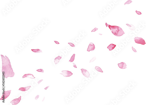 水彩画。水彩タッチの桜背景。春の桜ベクターイラスト。桜の花びらの和風背景。
Watercolor painting. Cherry blossom background with watercolor touch. Spring cherry blossom vector illustration. Japanese style frame background of cherry blossom