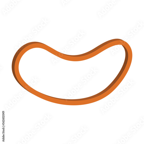 Elastic band rubber vector icon