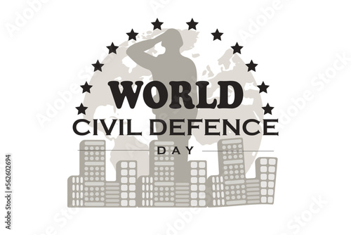 world civil defense day. army, world map. vector designs. suitable for banners, websites, posters, templates, apps, backgrounds and others
